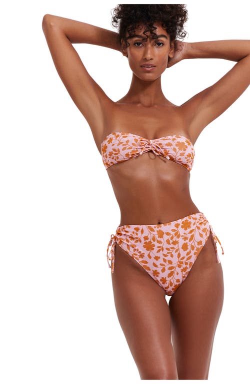 Flirtt Gottex Lolita Bandeau Bikini Top In Pink Orange