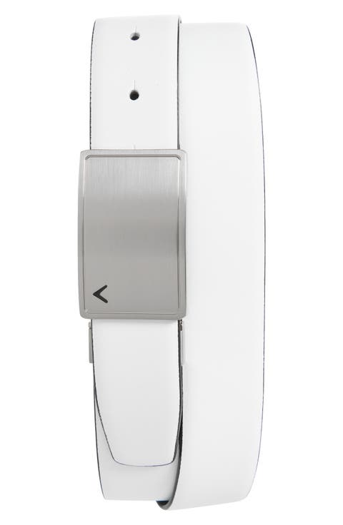 Calloway Plaque Leather Belt