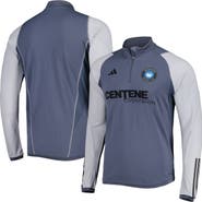 adidas Men's adidas Gray Charlotte FC 2023 On-Field AEROREADY Quarter-Zip Training Top