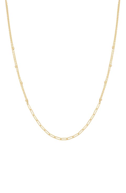 14K Gold Paper Clip Chain Necklace (Nordstrom Exclusive)