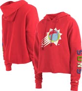 New Era Women's New Era Red Phoenix Suns Color Pack Cropped Top Pullover Hoodie