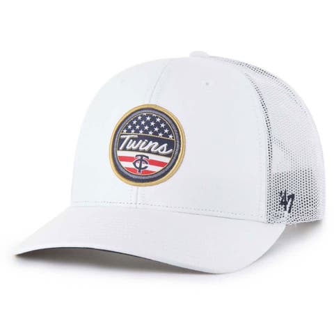 Men's '47 White Minnesota Twins Homage Adjustable Trucker Hat