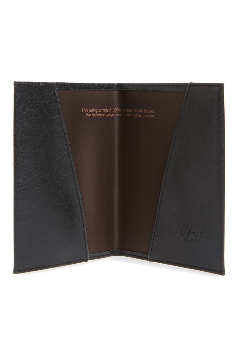 Voyage Faux Leather Passport Case, Alternate, color, BLACK