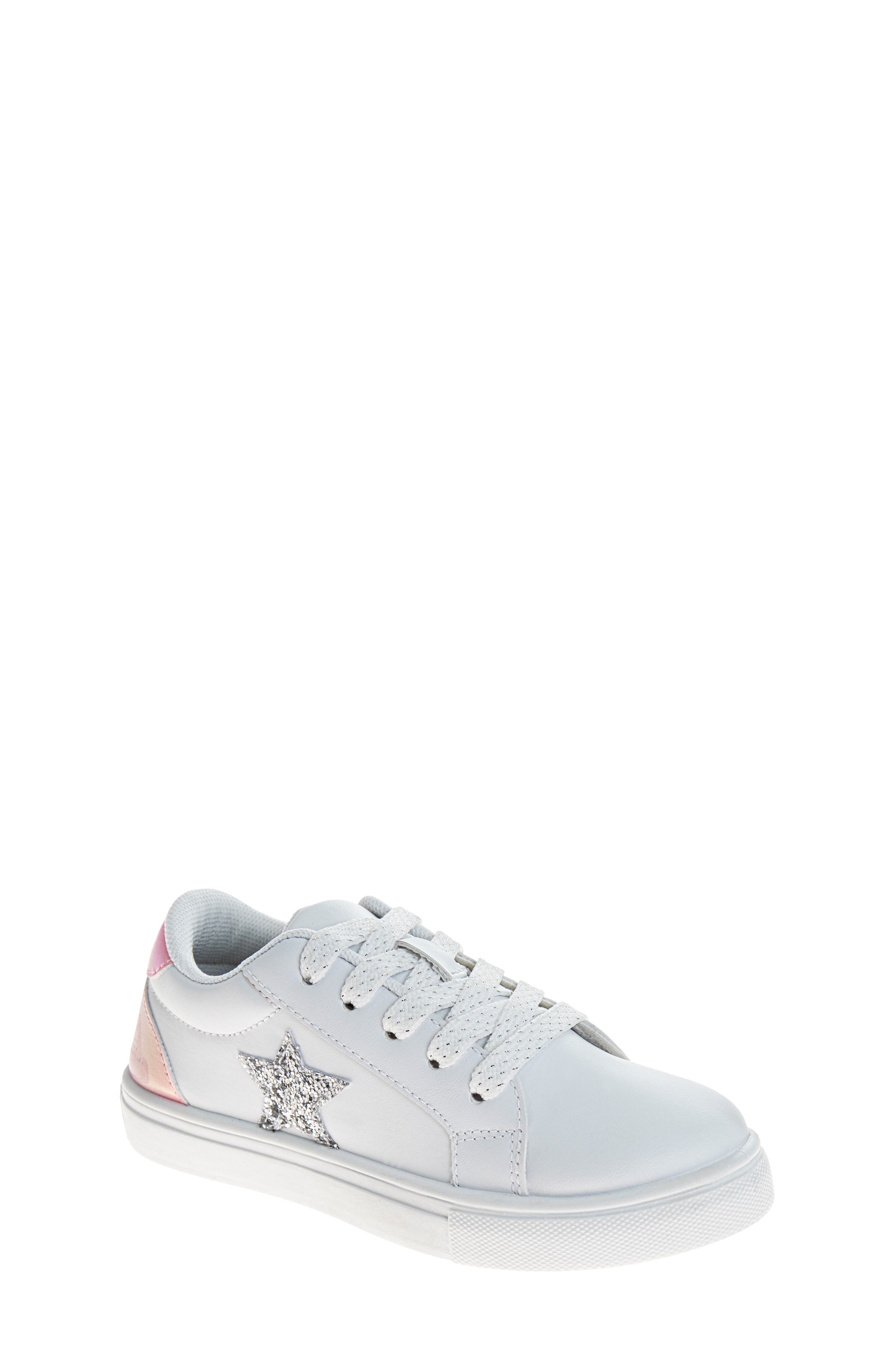 Kensie Kids' Glitter Star Appliqué Low Top Sneaker