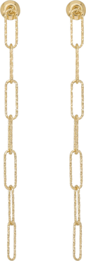 Bearfruit Jewelry 18k Gold Plated Sterling Silver Sinai Textured Chain Earrings Gift Idea