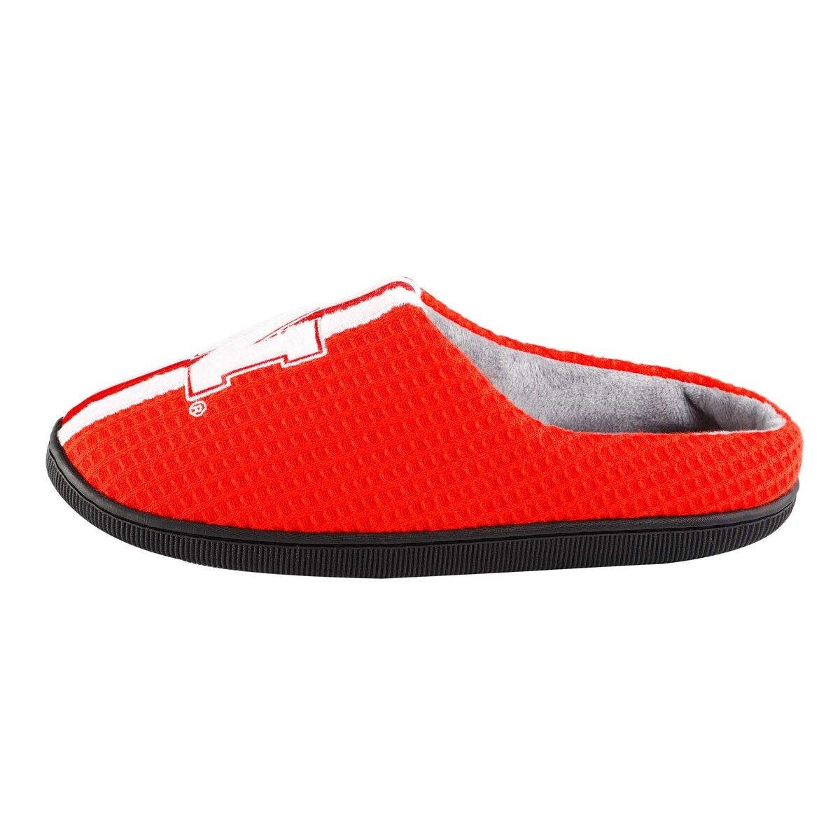 FOCO Men's FOCO Scarlet Nebraska Huskers Team Stripe Memory Foam Slide Slippers, Alternate, color, 