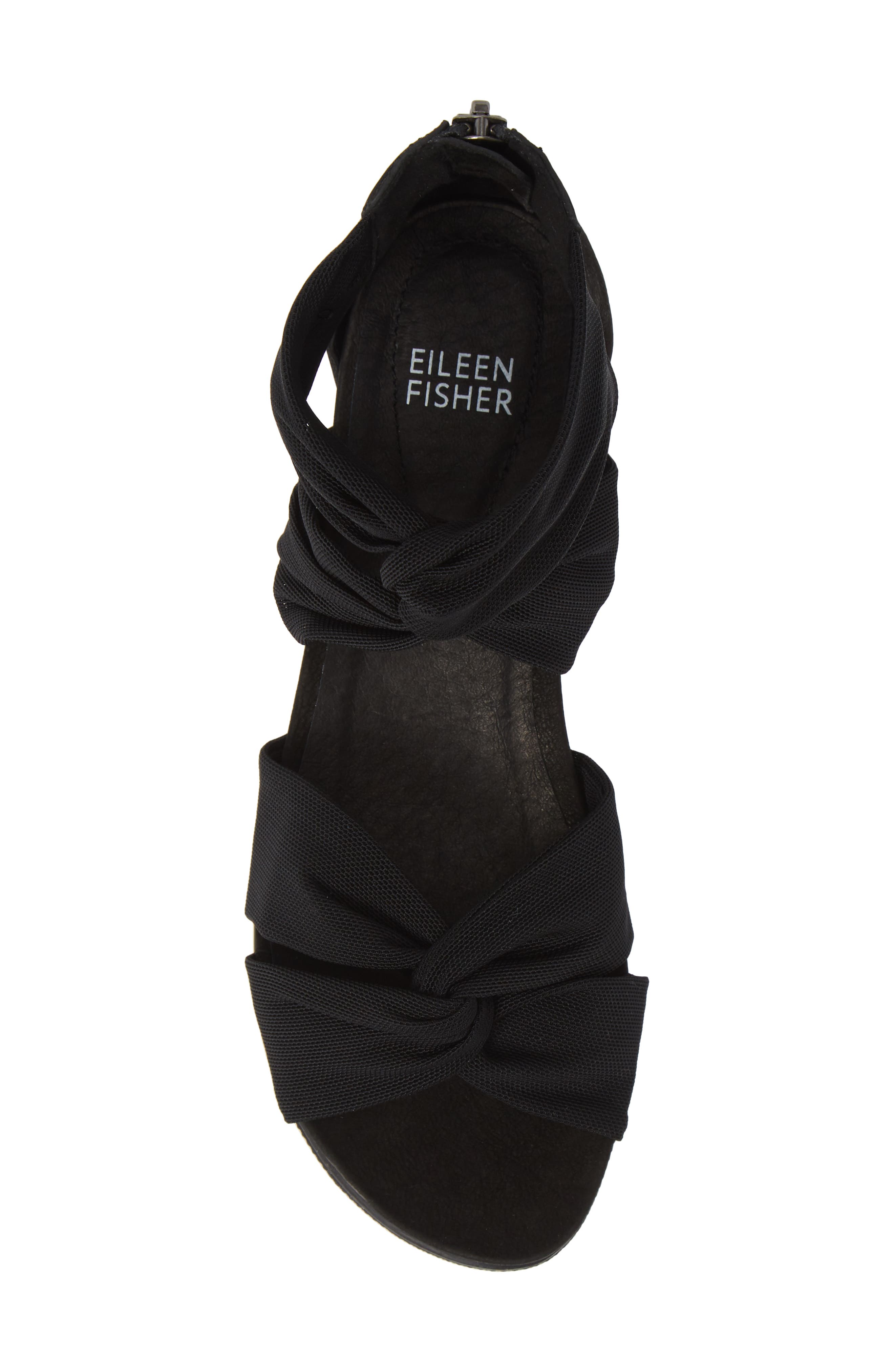 Zanya Sandal, Alternate, color, BLACK FABRIC