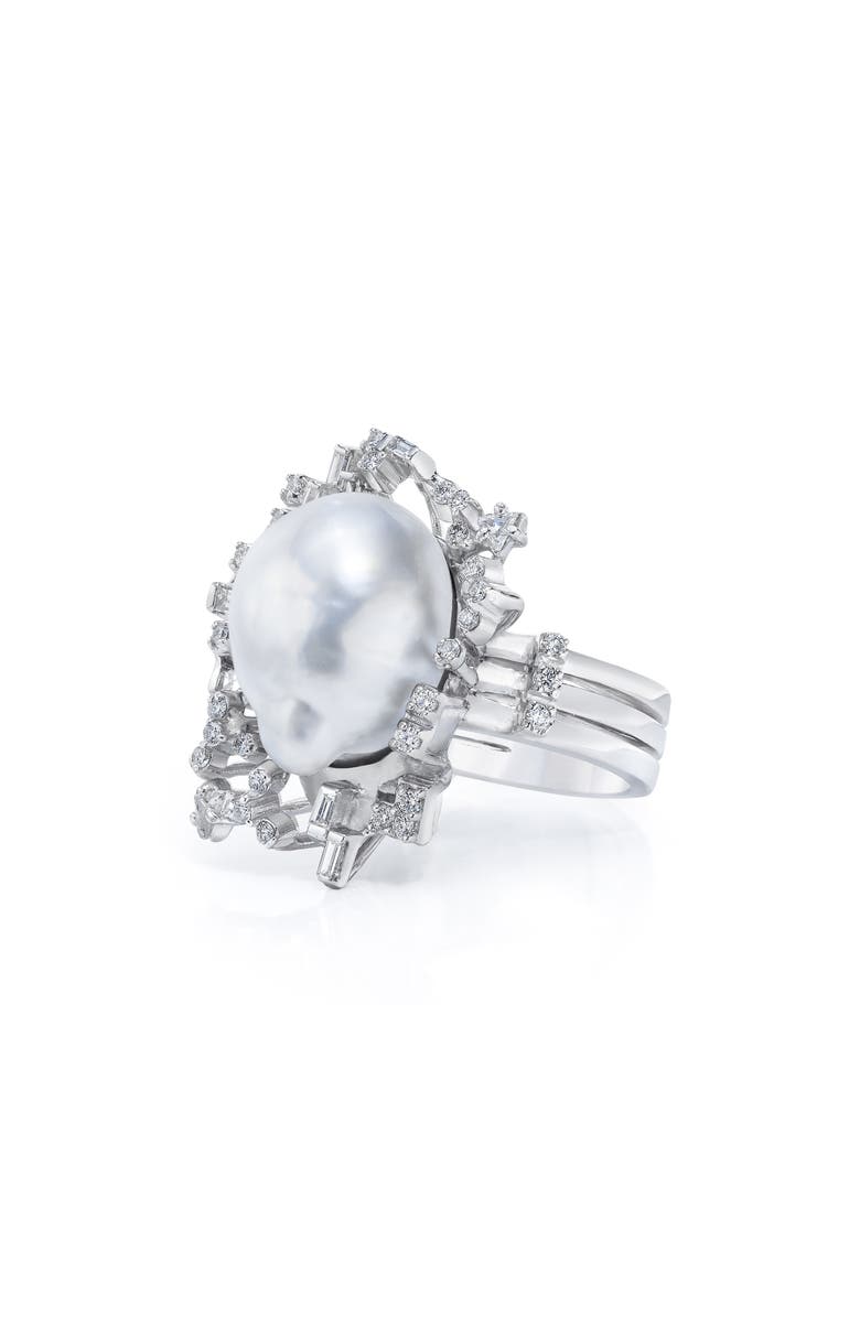 Mindi Mond South Sea Baroque Pearl & Diamond Ring, Alternate, color, 