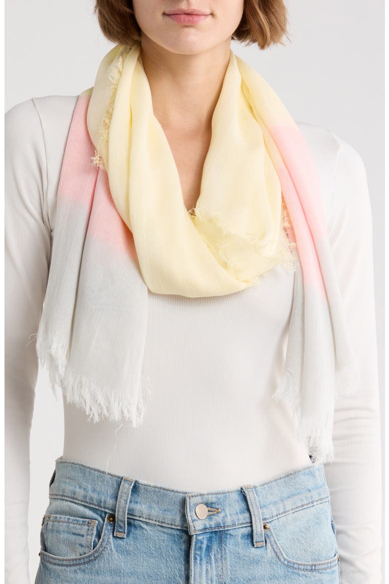 Ombré Scarf, Main, color, YELLOW