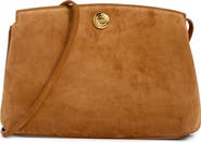 LIFFNER Large Pushlock Suede Clutch