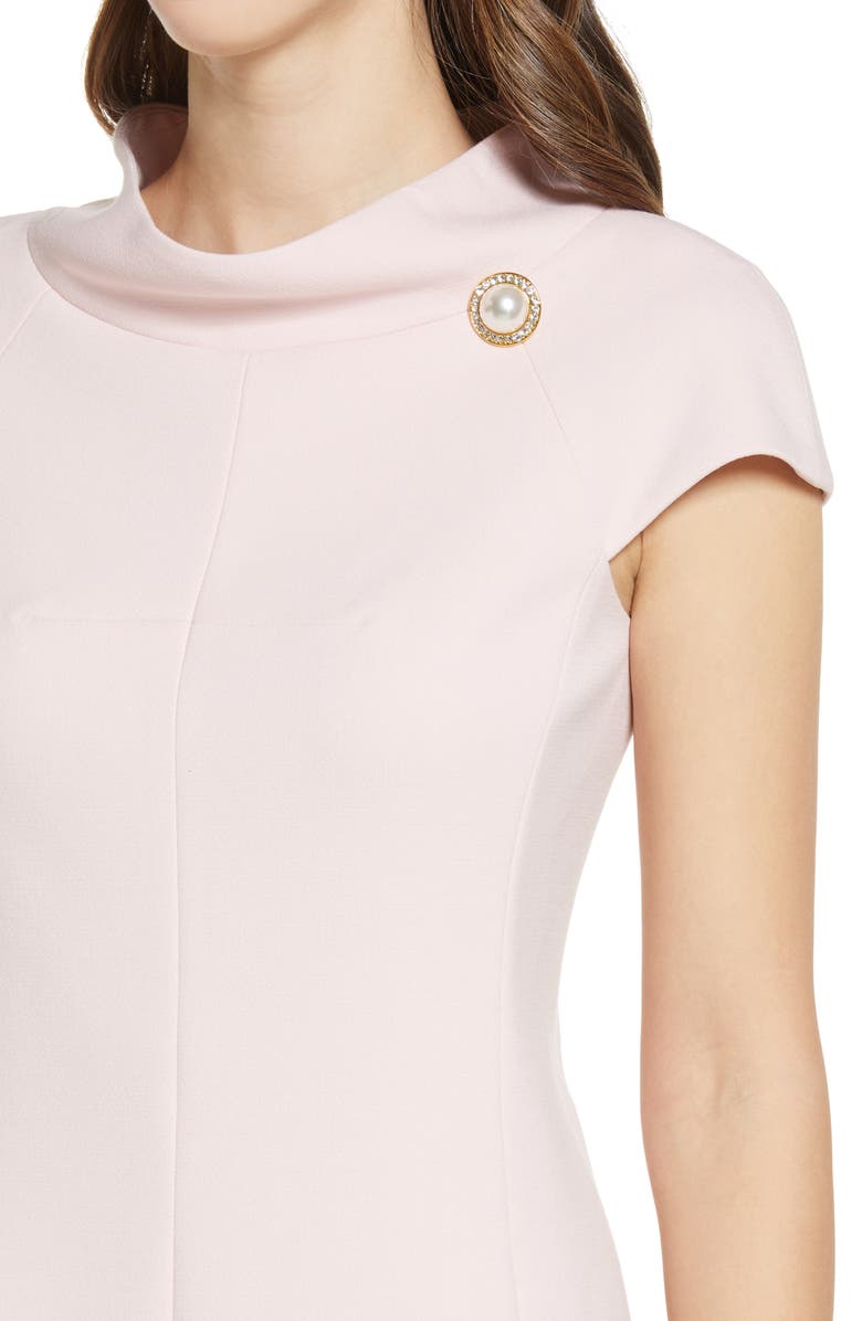 Harper Rose Stand Collar A-Line Dress, Alternate, color, Blush