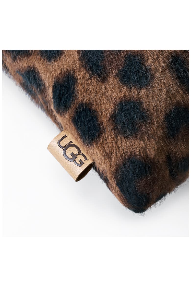 Everett Faux Fur Accent Pillow, Alternate, color, BLACK LEOPARD
