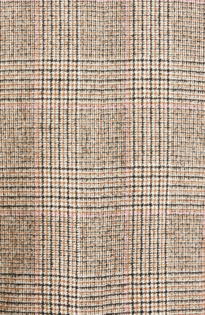 Brunello Cucinelli Glen Plaid Double Breasted Wool Blend Coat, Alternate, color, 