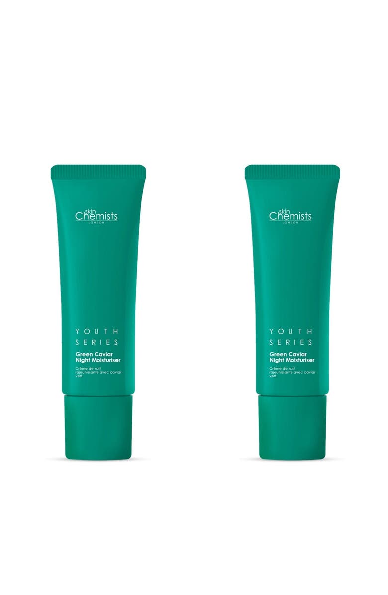 SKINCHEMISTS Youth Series Green Caviar Night Moisturiser 50ml x 2 Duo Pack, Main, color, White