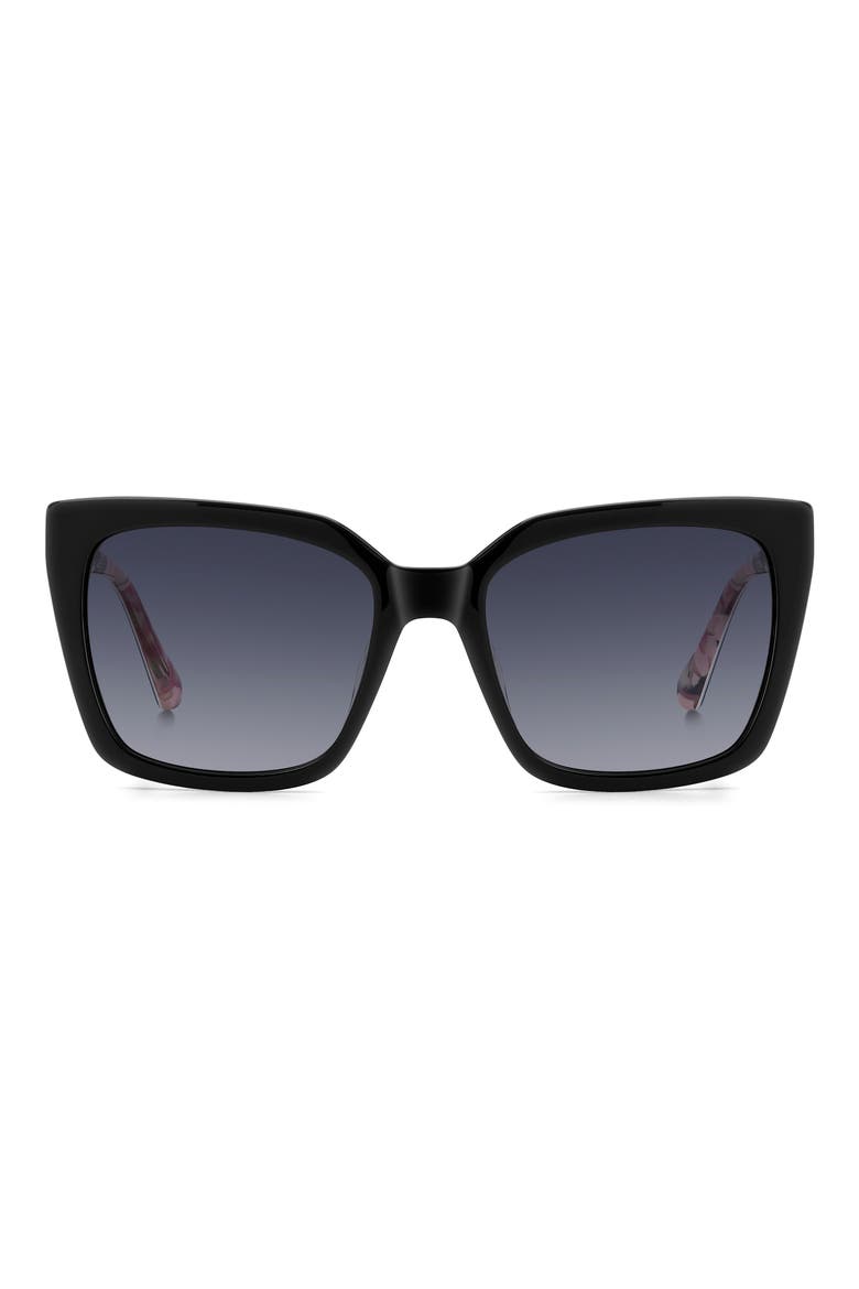 lilah 55mm gradient square sunglasses, Main, color, BLACK PINK HAVANA/ DARK GREY