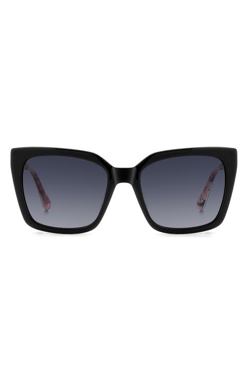 Kate Spade New York Lilah 55mm Gradient Square Sunglasses In Black Pink Havana/dark Grey