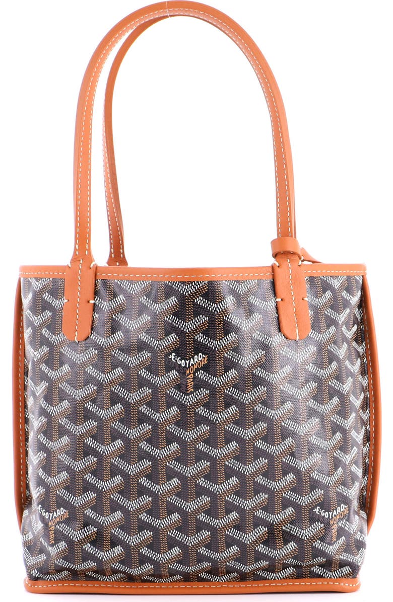 Pre-Owned Goyard Anjou Reversible Tote Coated Canvas Mini, Main, color, Brown