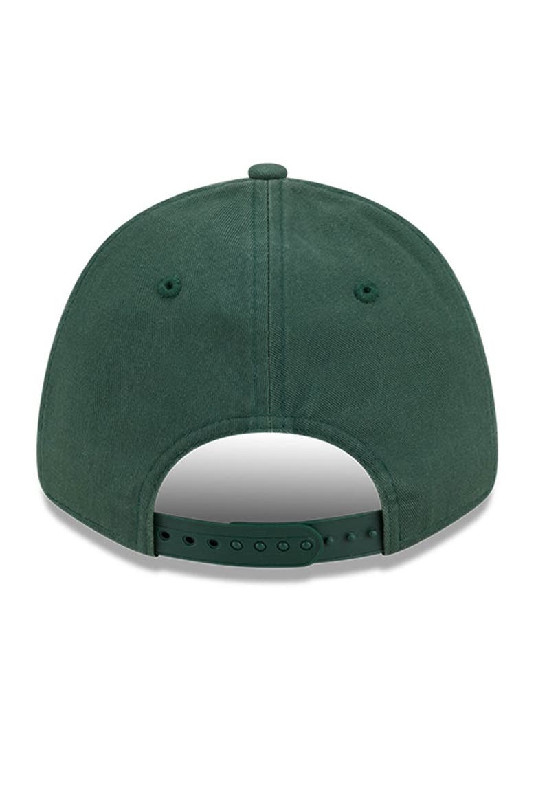 Men's New Era Green Green Bay Packers Outline 9FORTY Snapback Hat, Alternate, color, Green