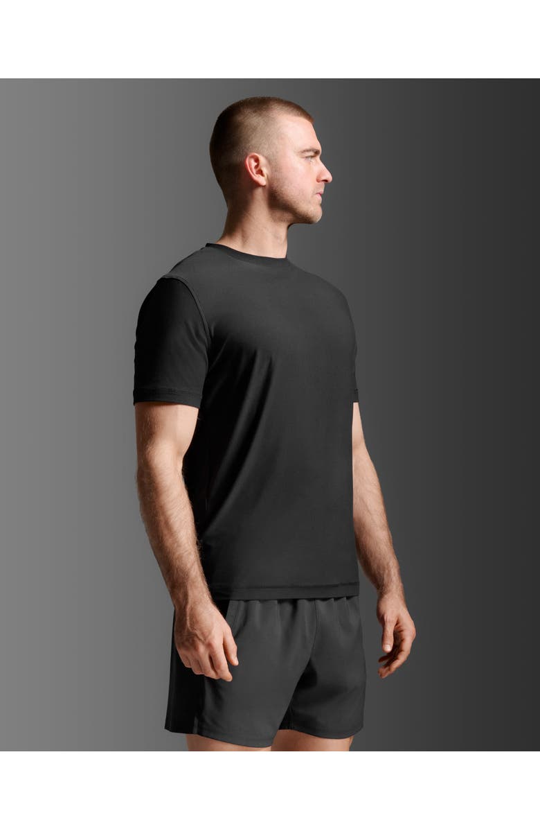 2XU Mens Signature Tee, Alternate, color, Black/Black