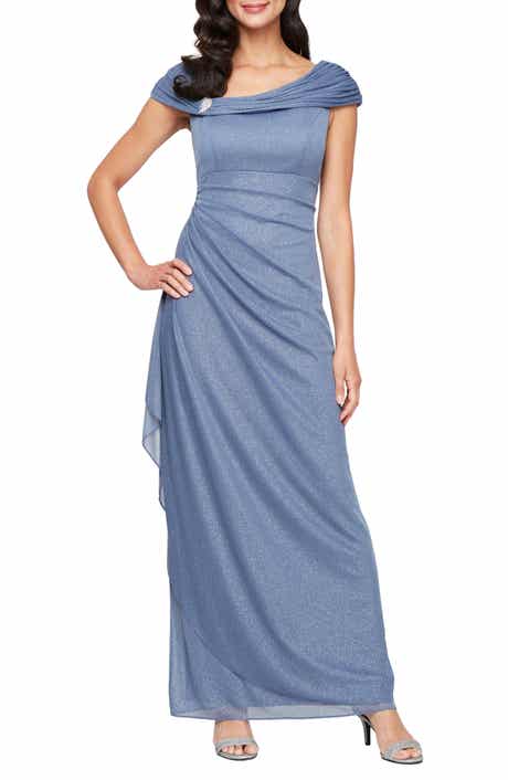 Embellished L-Neck Gown