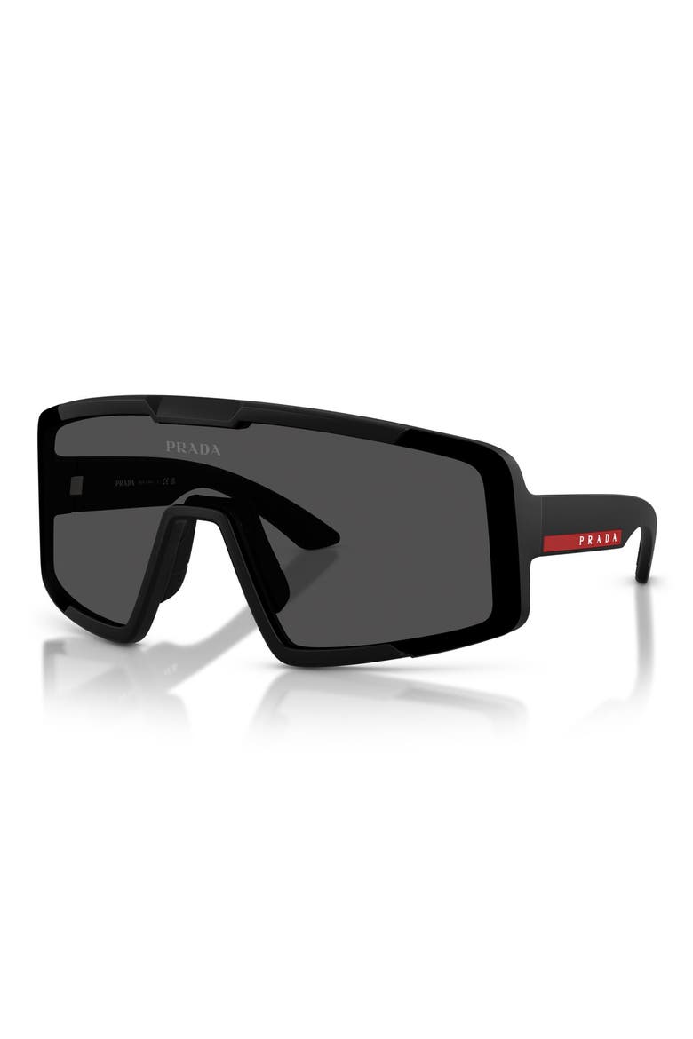 144mm Shield Sunglasses, Alternate, color, MATTE BLACK / DARK GREY