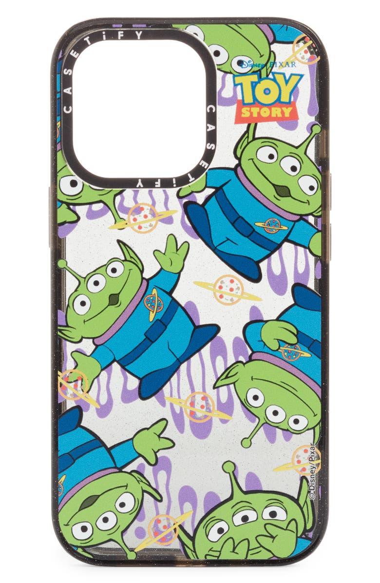 CASETiFY x Disney Pixar 'Toy Story' Alien Medley iPhone 13 Pro/13 Pro Max Case, Alternate, color, Glitterblack