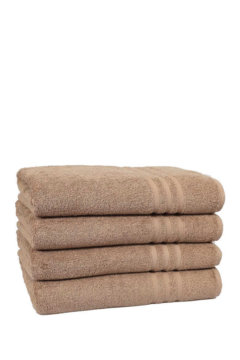 Denzi Bath Towels - Set of 4 - Latte, Alternate, color, LATTE