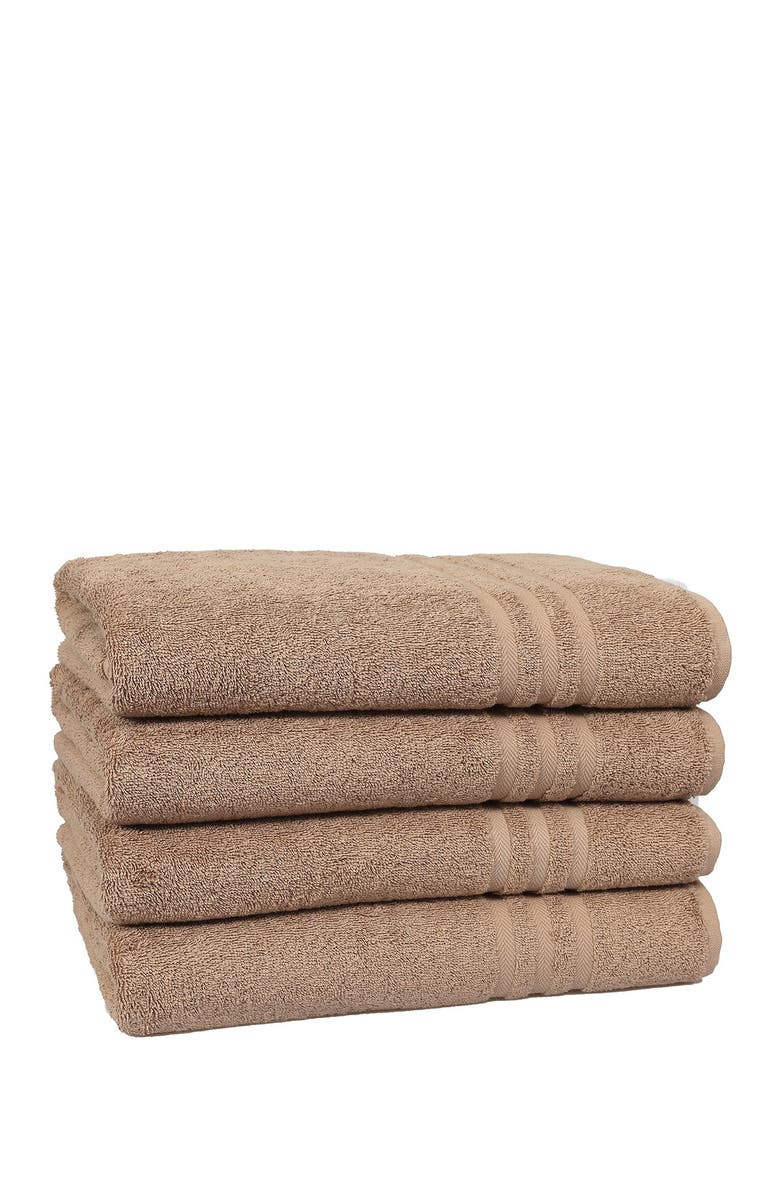 Linum Home Textiles Denzi Bath Towels - Set of 4 - Latte, Alternate, color, Latte