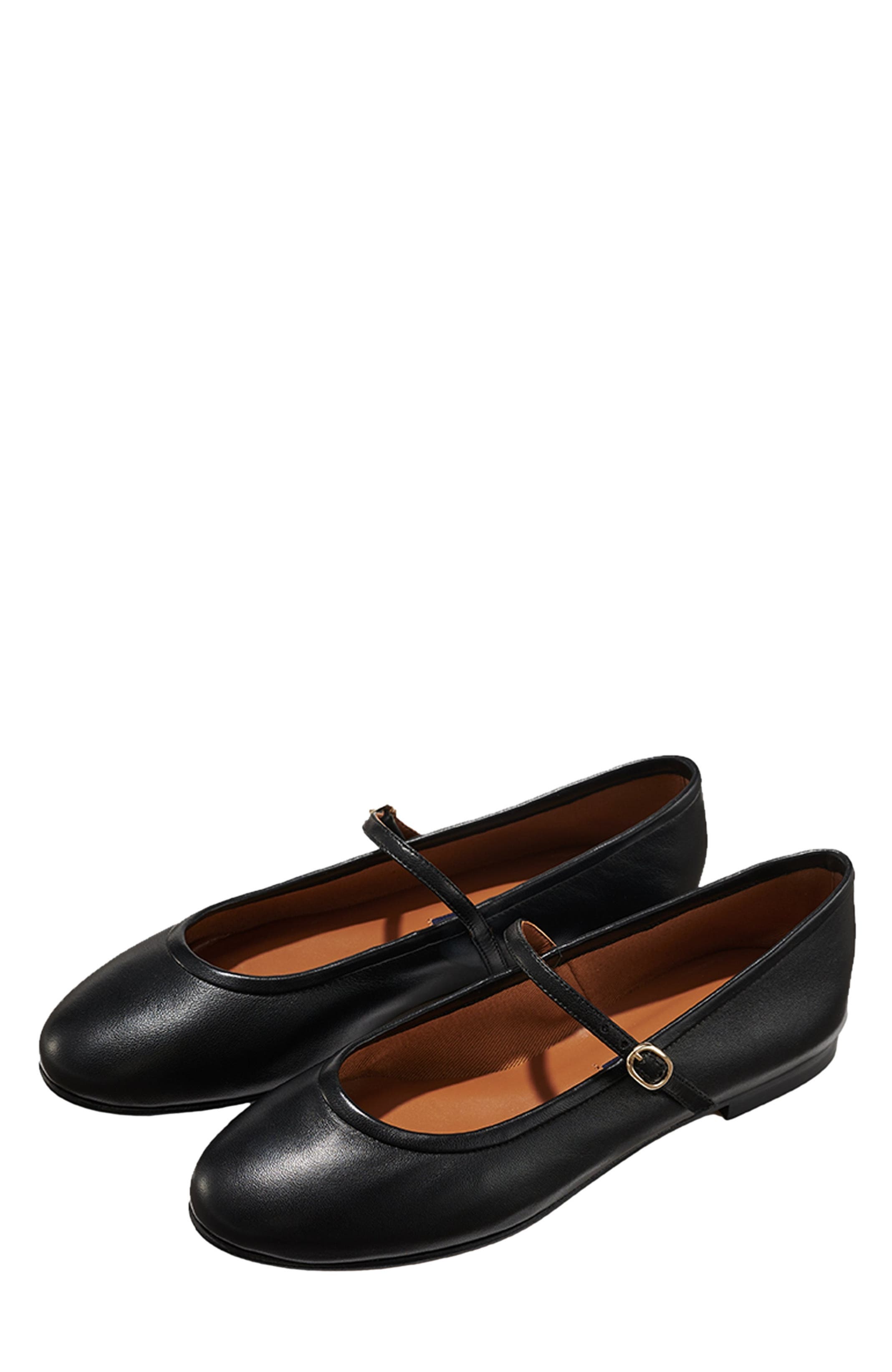 MARGAUX The Demi Jane Flat, Alternate, color, Black Nappa