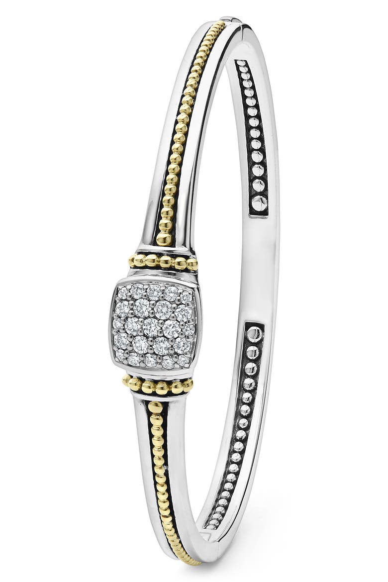 Rittenhouse Diamond Pavé Bangle, Alternate, color, SILVER
