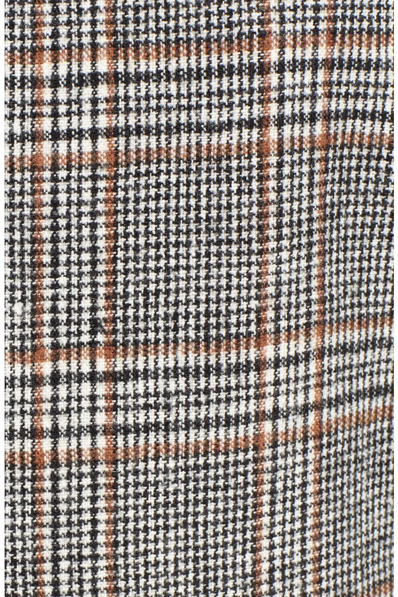 Blazer Midi Coat, Alternate, color, BLACK CAMEL PLAID
