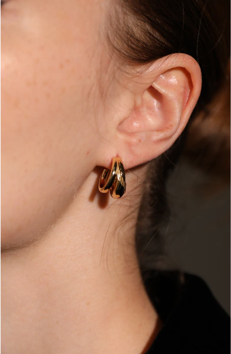 RETRO CHIC Leaf Earrings, Alternate, color, Gold