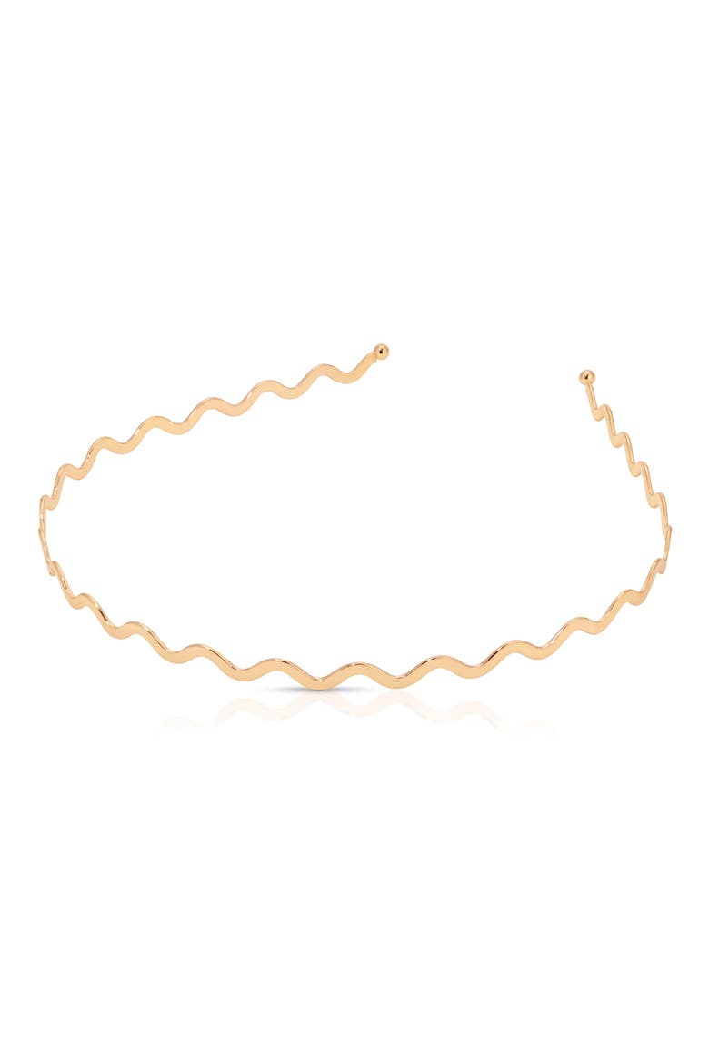 Zigzag Headband, Alternate, color, GOLD