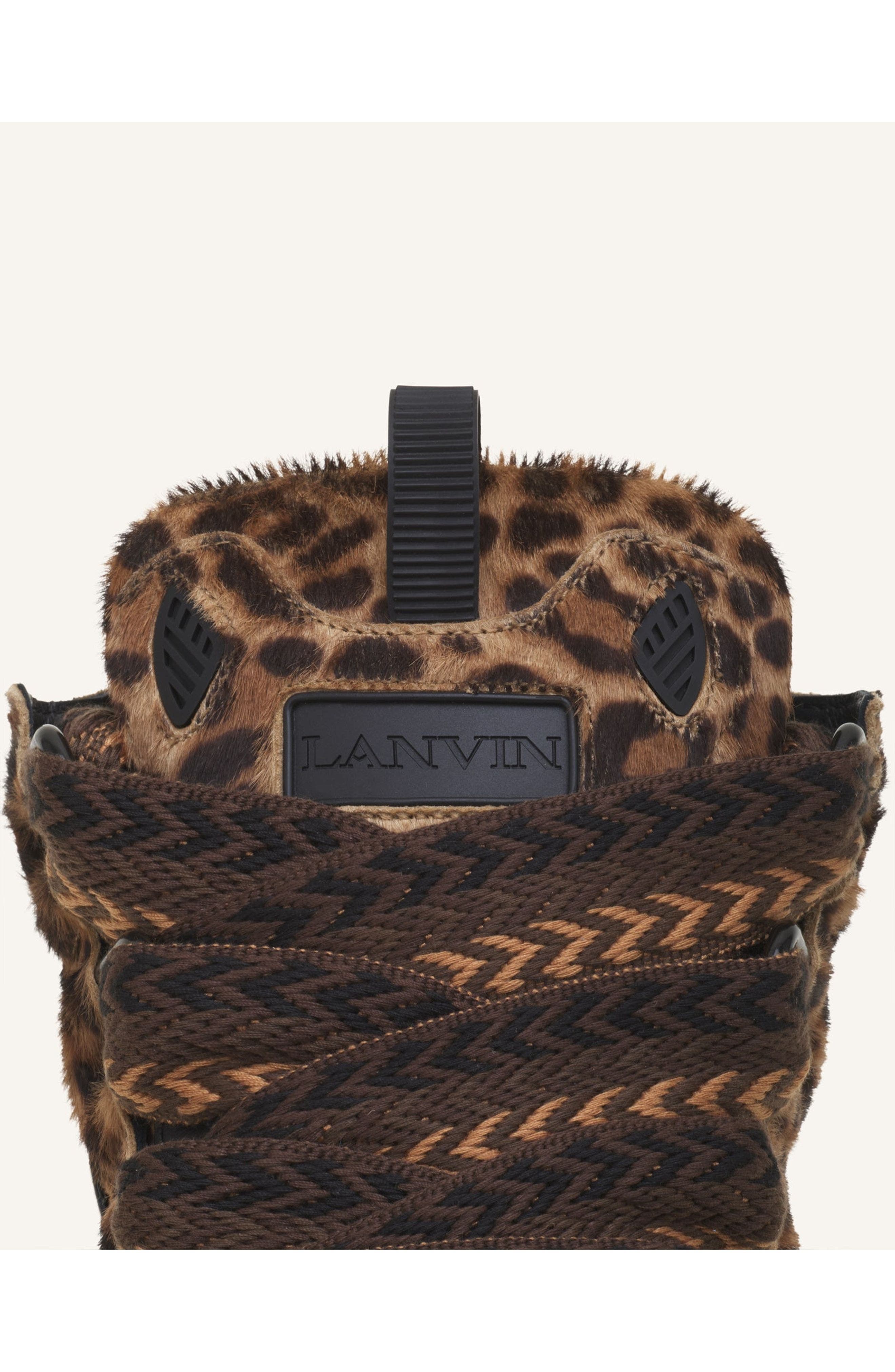 Lanvin Curb Sneakers In Pony, Alternate, color, Beige/Black