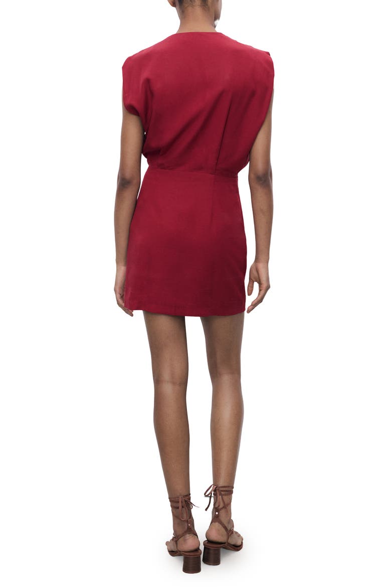Vene Faux Wrap Dress, Alternate, color, MAROON