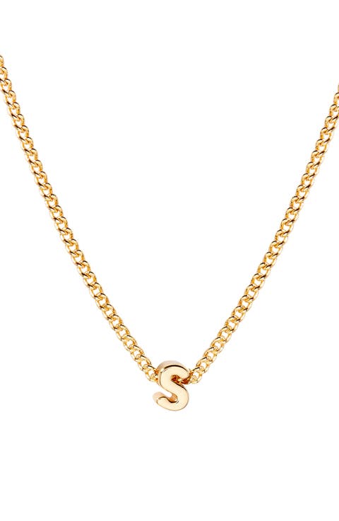 Kira Mini Initial Pendant Necklace