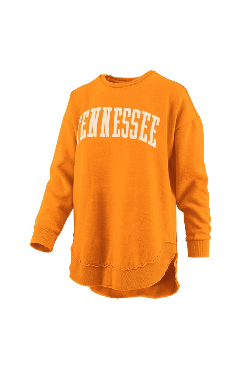 PRESSBOX Women's Pressbox  Tennessee Orange Tennessee Volunteers Melange Poncho Vintage Fleece Long Sleeve Pullover Sweatshirt, Alternate, color, 