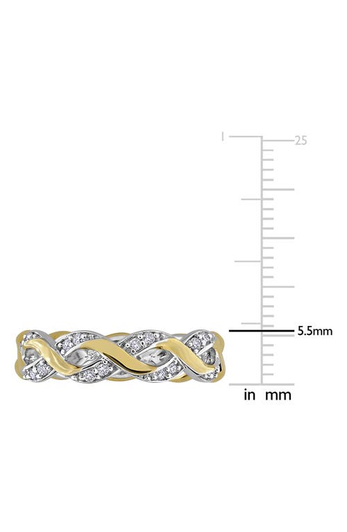 Created Forever Lab-grown Diamond Two-tone Eternity Band Ring In Silver
