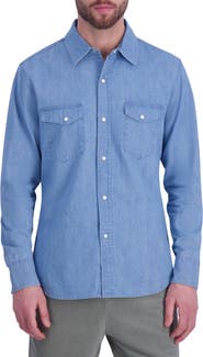Goodlife Regular Fit Snap-Up Cotton Denim Shirt