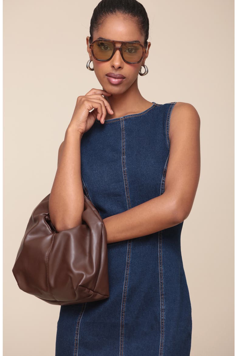 Sleeveless Denim Midi Dress, Alternate, color, PRAIA WASH