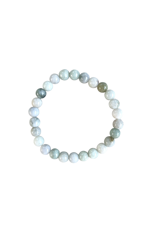 Humanist Beauty Crystal Healing Beaded Bracelet In Jade