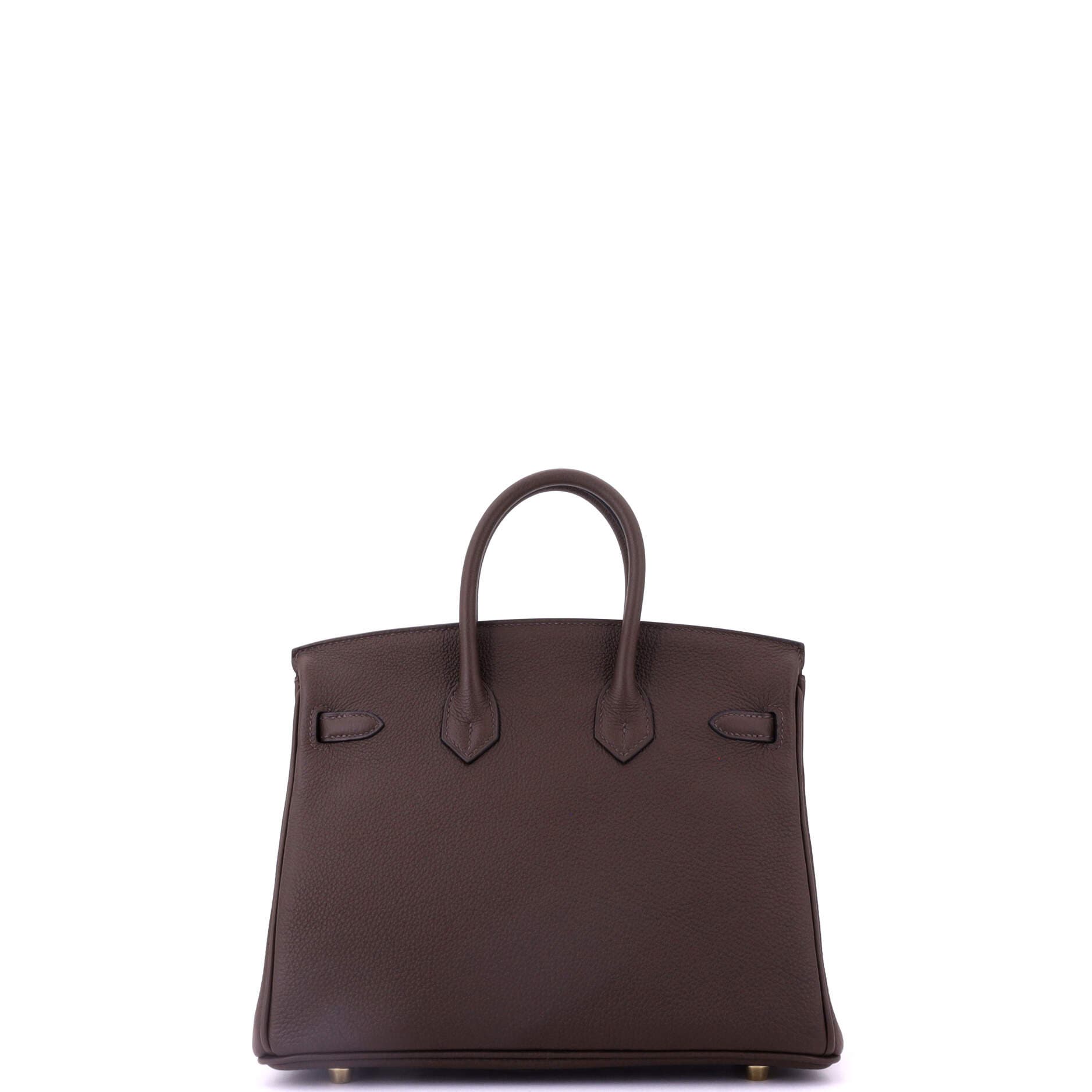 Pre-Owned Hermes Birkin Handbag Brown Togo with Gold Hardware 25, Alternate, color, Ecorce