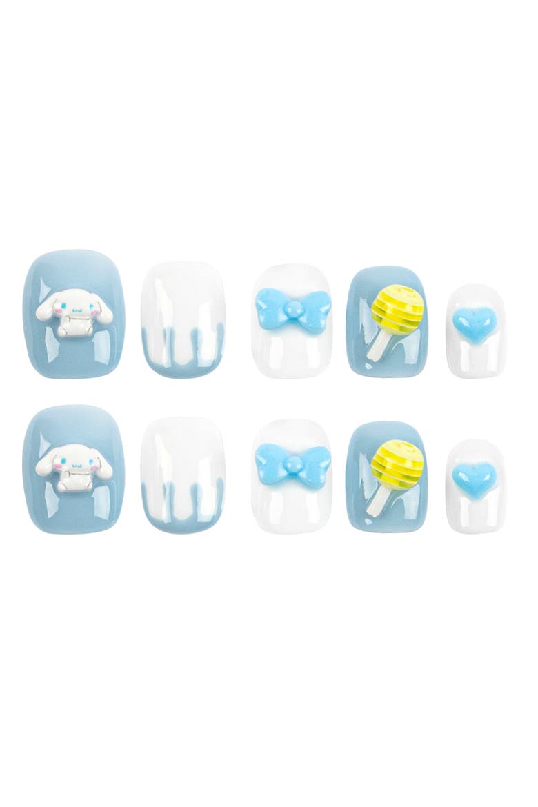 Cinnamoroll 3D Luxury Handmade Press-On Nails - 24-Piece Kit, Main, color, Blue