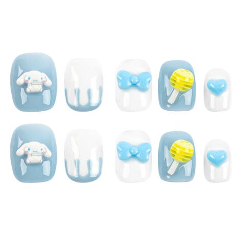 Cinnamoroll 3D Luxury Handmade Press-On Nails - 24-Piece Kit