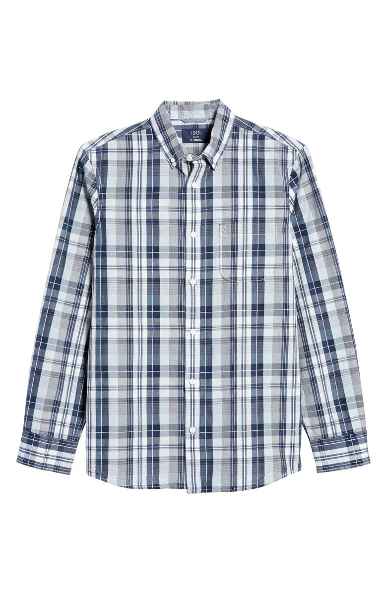 1901 Trim Fit Plaid Button-Down Shirt | Nordstromrack