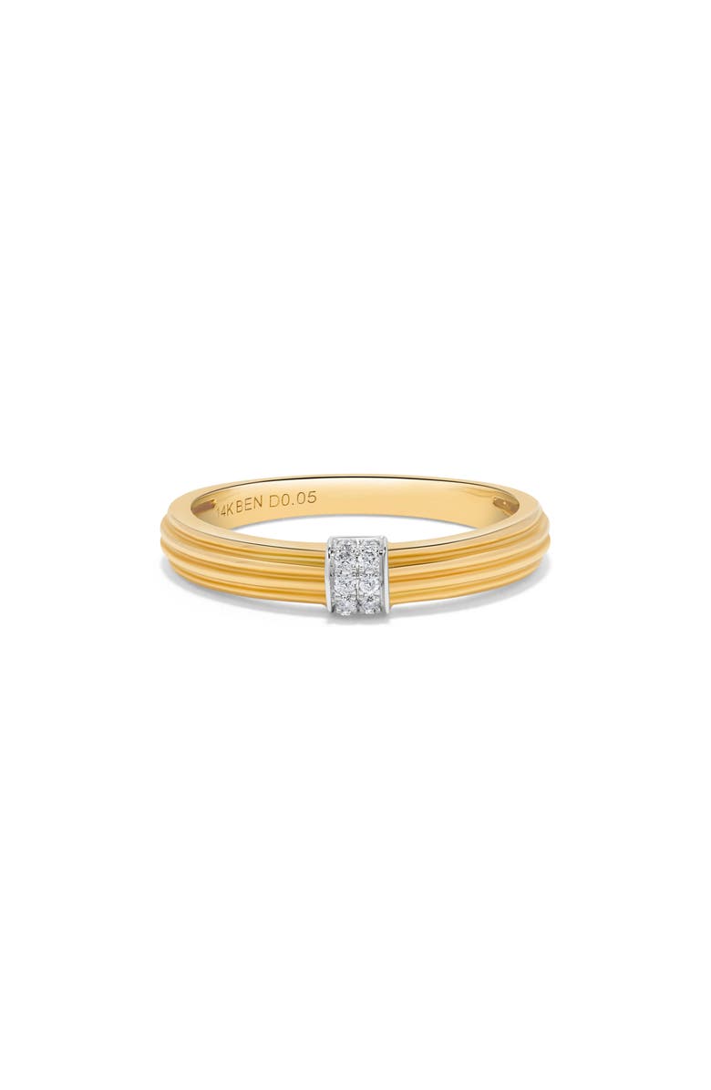 H.J. Namdar Pavé Diamond Texture Ring, Alternate, color, Yellow Gold