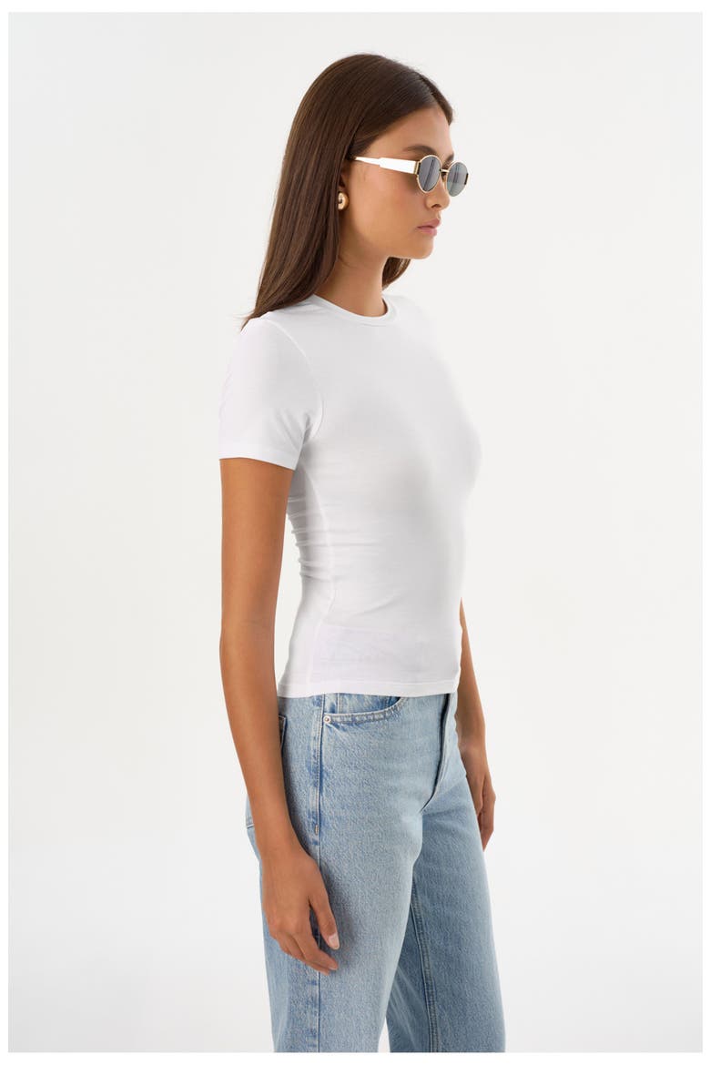 Moa | Jersey Crew Neck Tee, Alternate, color, White