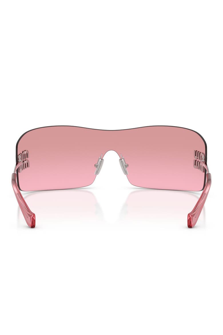 144mm Oversize Shield Sunglasses, Alternate, color, SILVER / PINK MIRROR SILVER