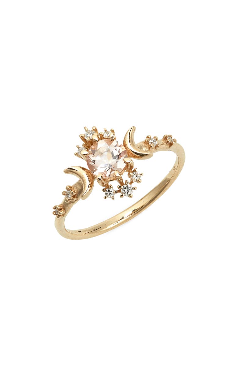 Sofia Zakia Morganite Wandering Star Ring, Main, color, 