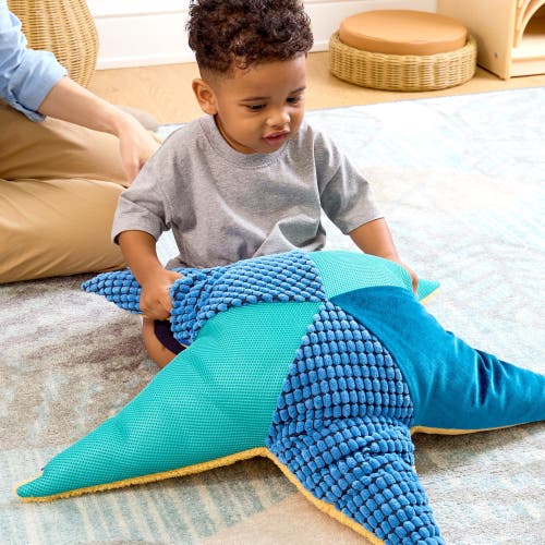 Kaplan Early Learning Company Plush Sea Star Pillow In Blue